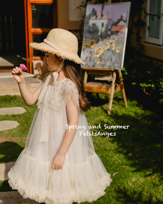 Robe en tulle pour filles en fleur